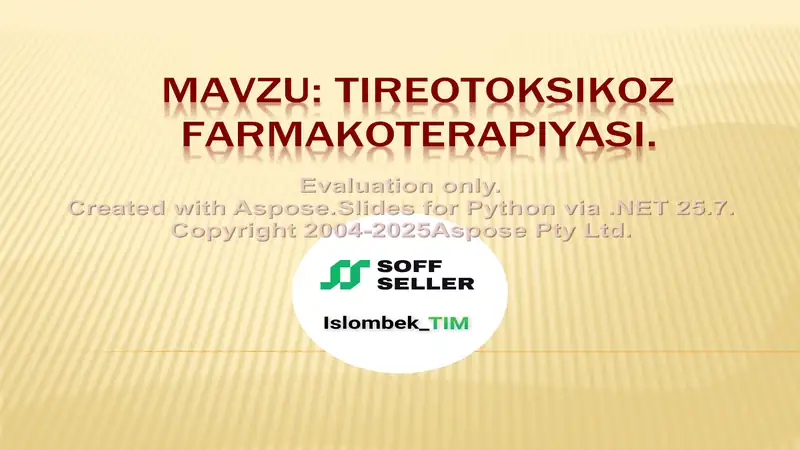 Tireotoksikoz farmakoterapiyasi