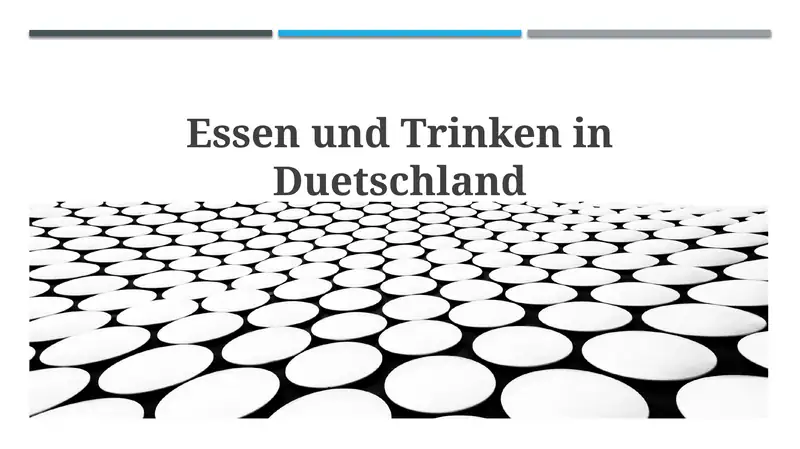 Essen und Trinken in Deutschland