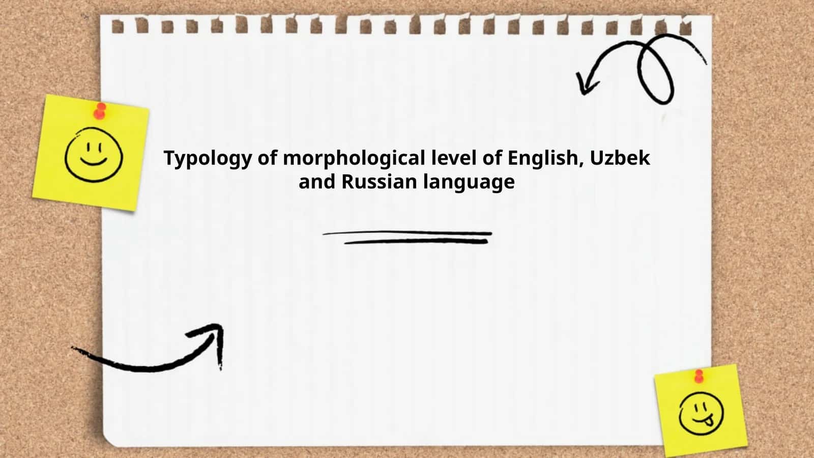 Typology of morphological level of English, Uzbek and Russian language