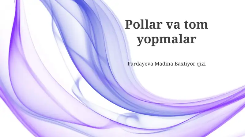 Ustunlar va Tomlar: Turlari va Materiallari