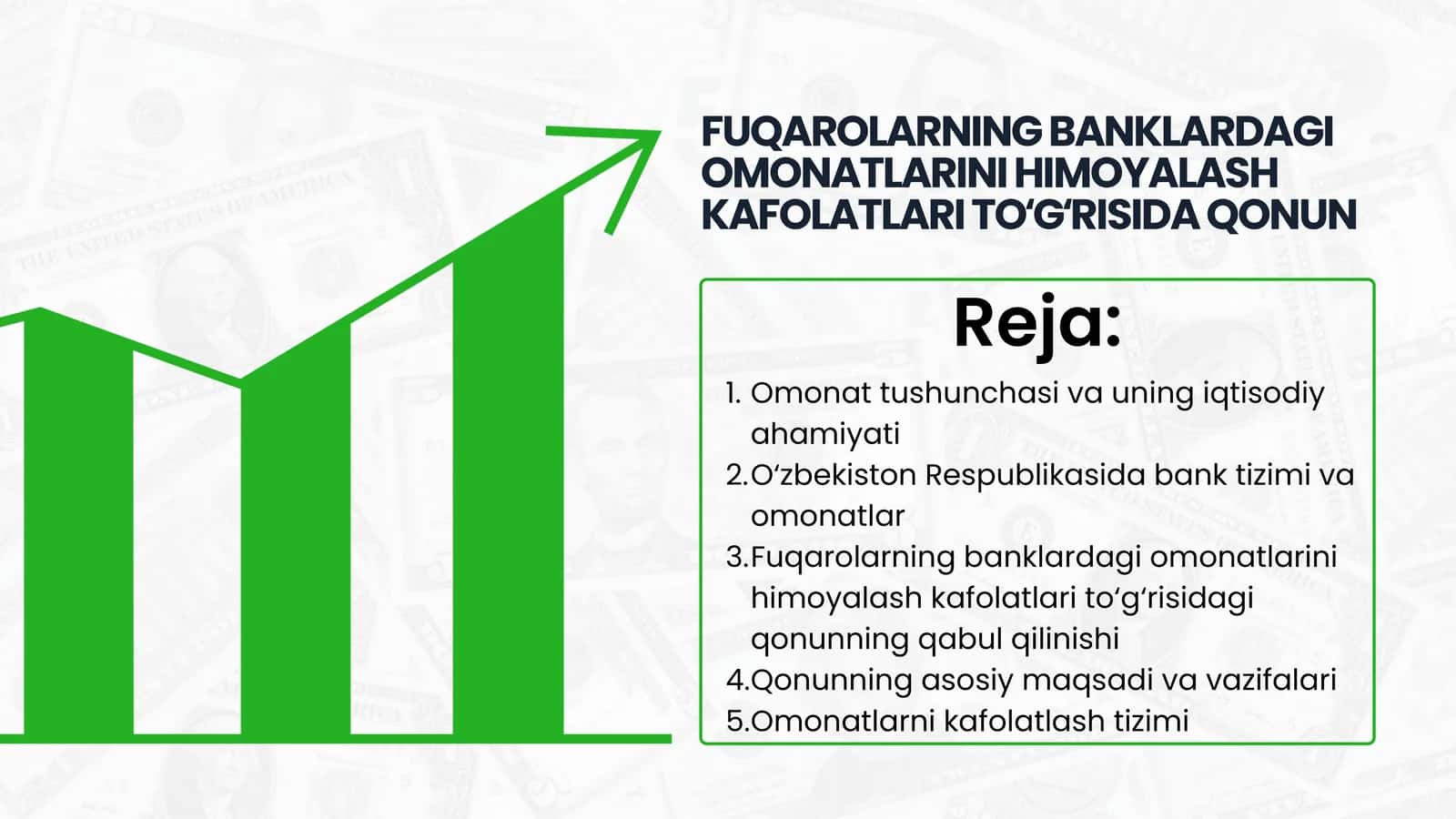 Omonat tushunchasi va uning iqtisodiy ahamiyati