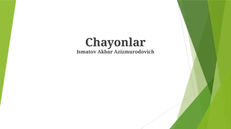 Chayonlar
