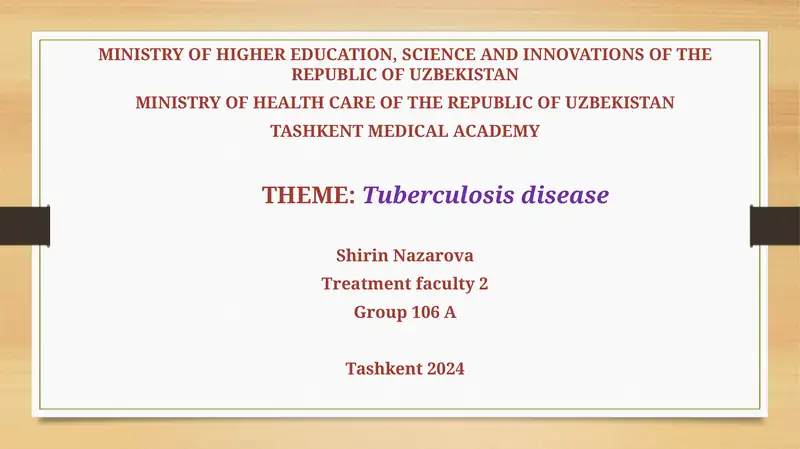 Tuberculosis