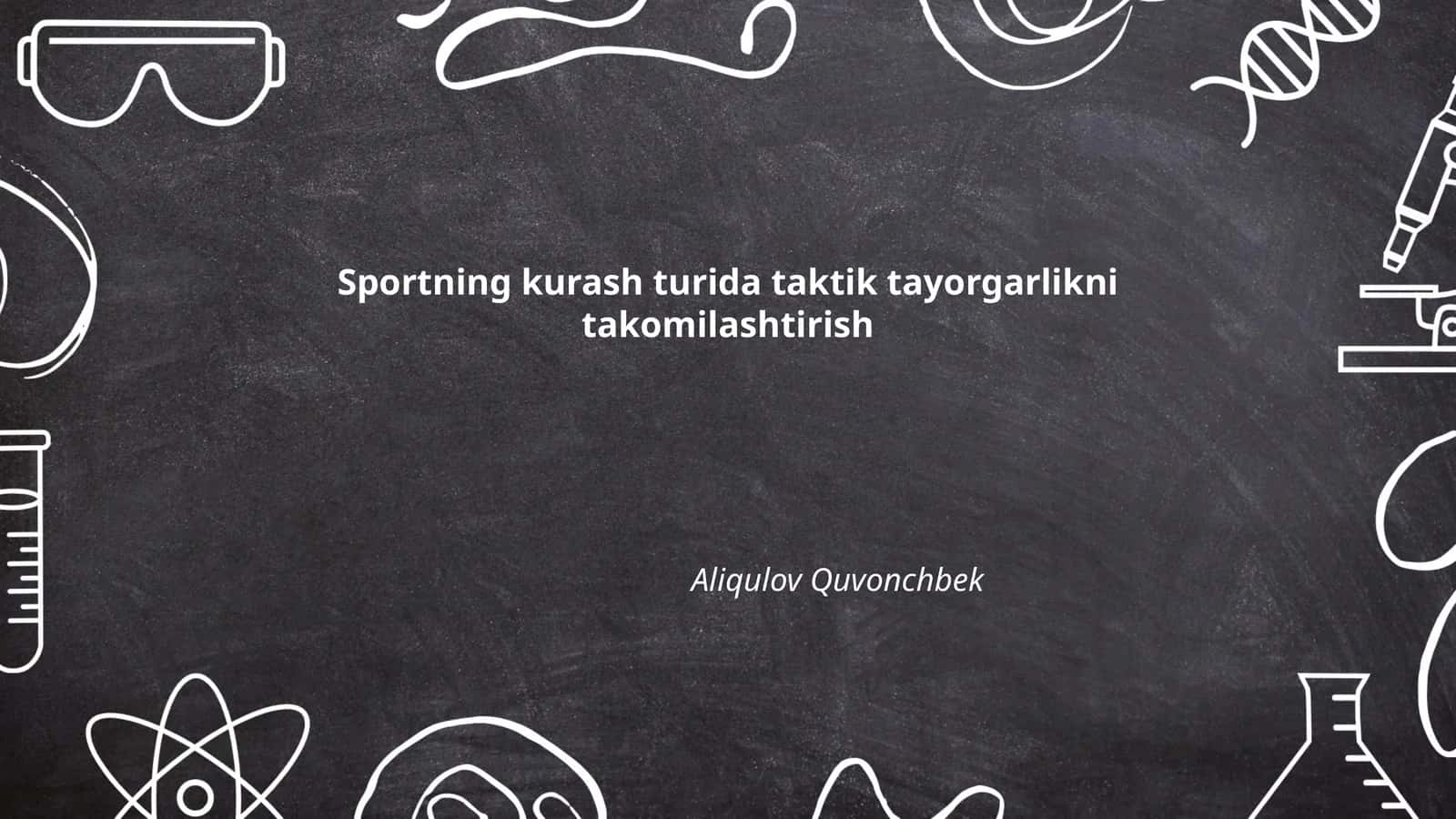 Sportning kurash turida taktik tayorgarlikni takomilashtirish