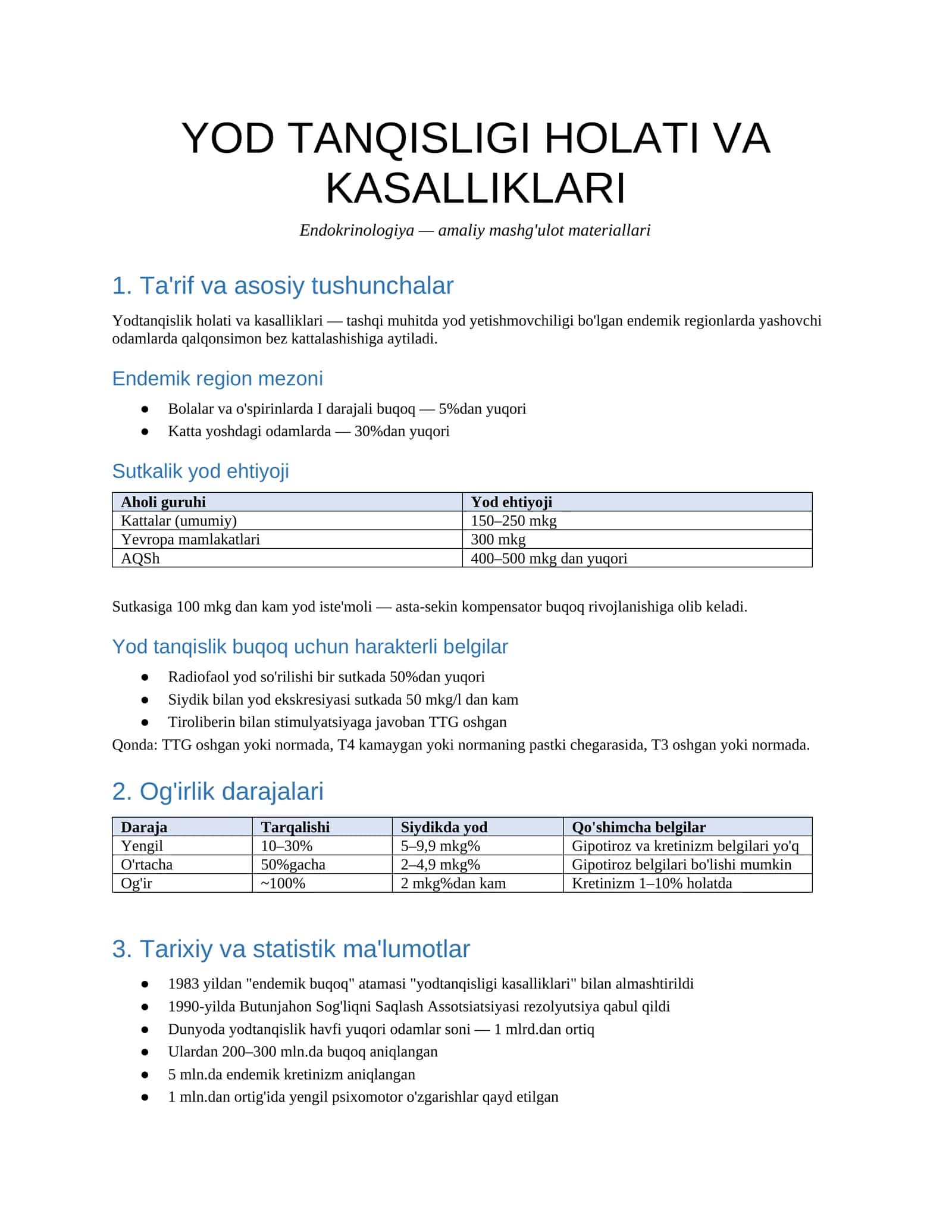 Yod tanqisligi kasalliklari