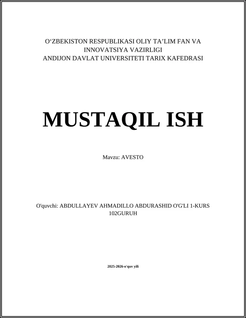 AVESTO