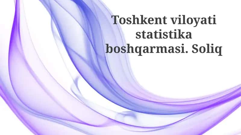 Toshkent viloyati statistika boshqarmasi: Soliq tushumlarining dinamikasi va tahlili