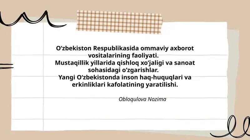 Obloqulova Nozima