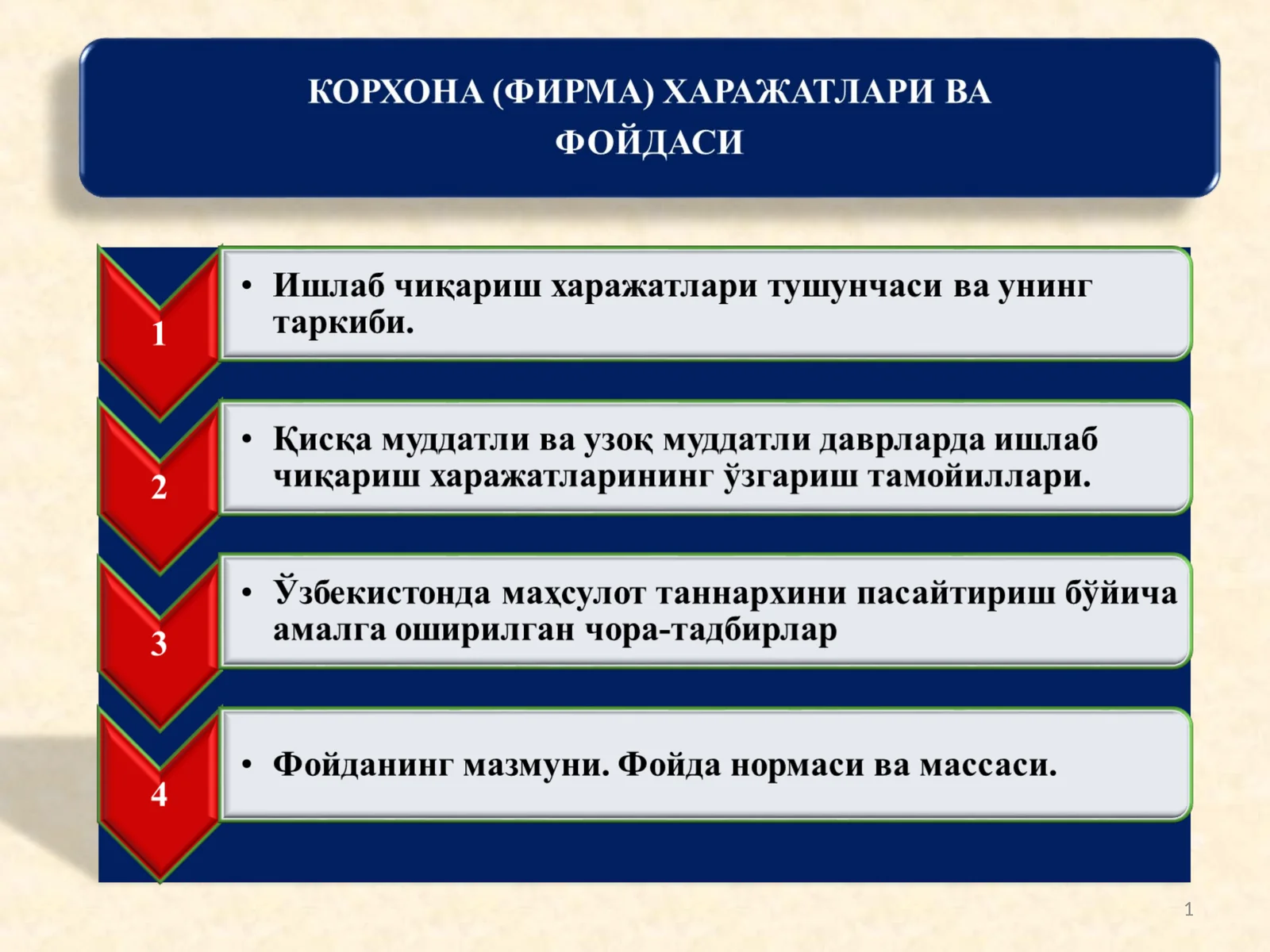 Ишлаб чиқариш ҳаражатлари