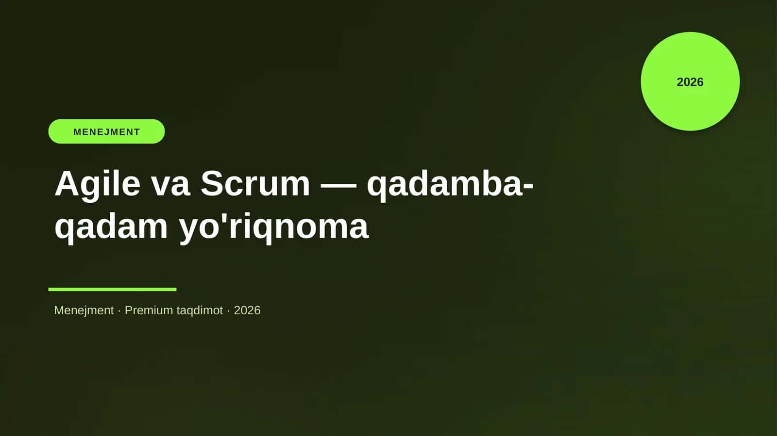Agile va Scrum — qadamba-qadam yo'riqnoma