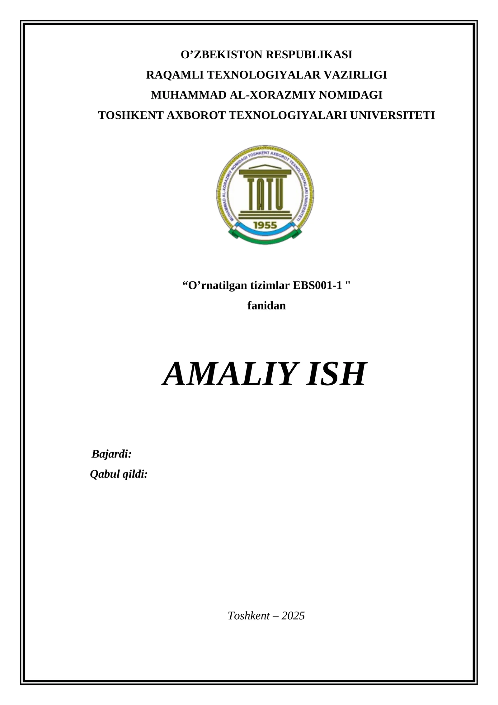 8x8 yorug'lik diodi, pezonurlatgich va 74NS595 suruvchi registr xususiyatlarini oʻrganish. Amaliy ish