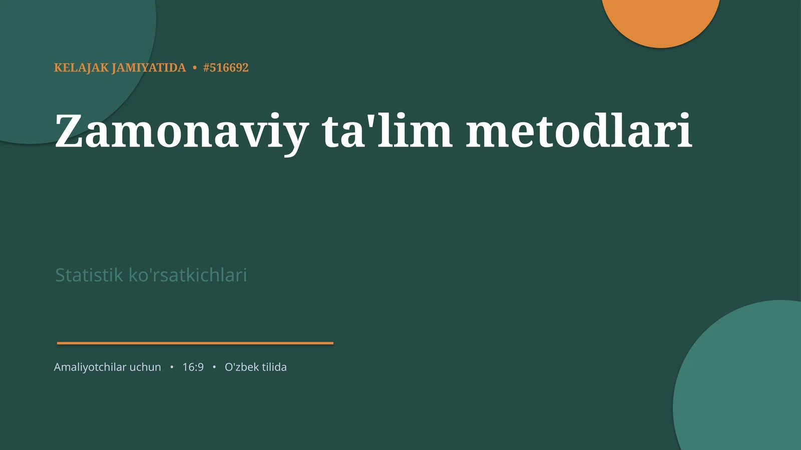 Zamonaviy ta'lim metodlari