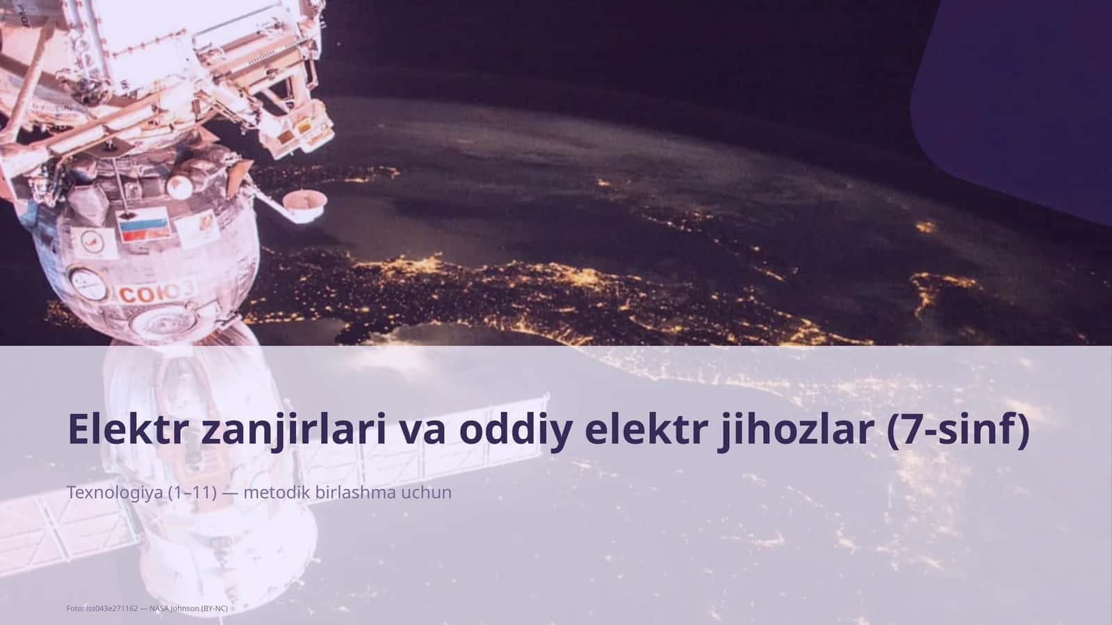 Elektr zanjirlari va oddiy elektr jihozlar (7-sinf)
