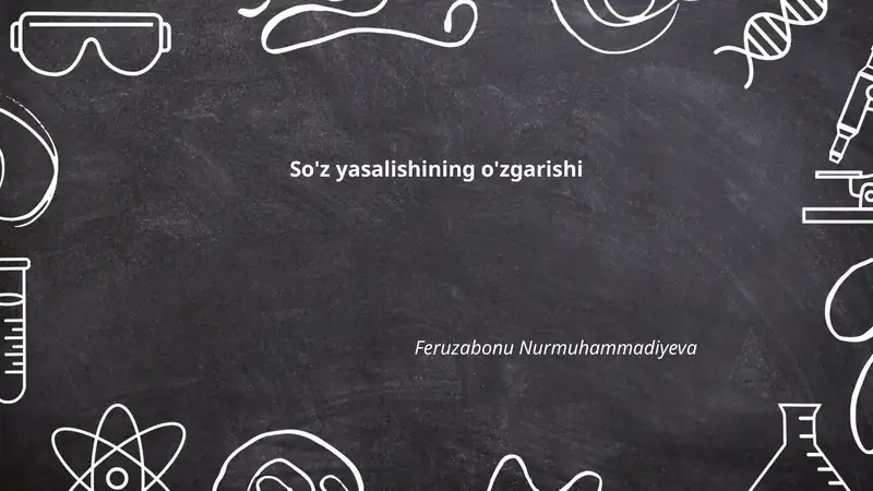 So'z yasalishining o'zgarishi
