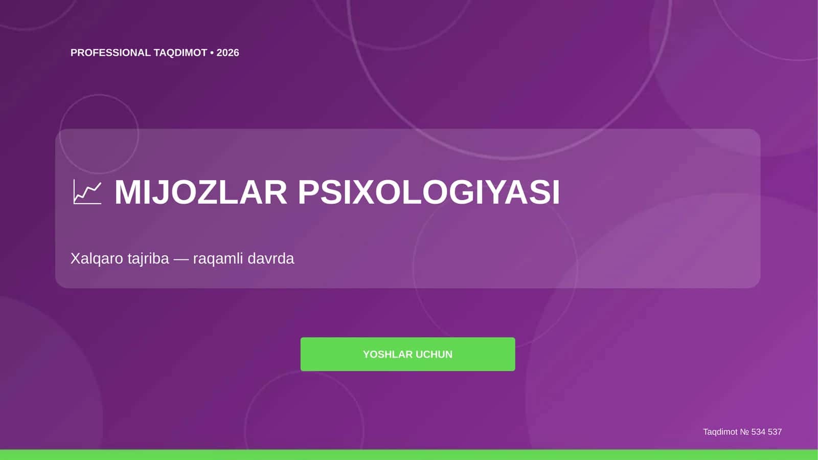 MIJOZLAR PSIXOLOGIYASI