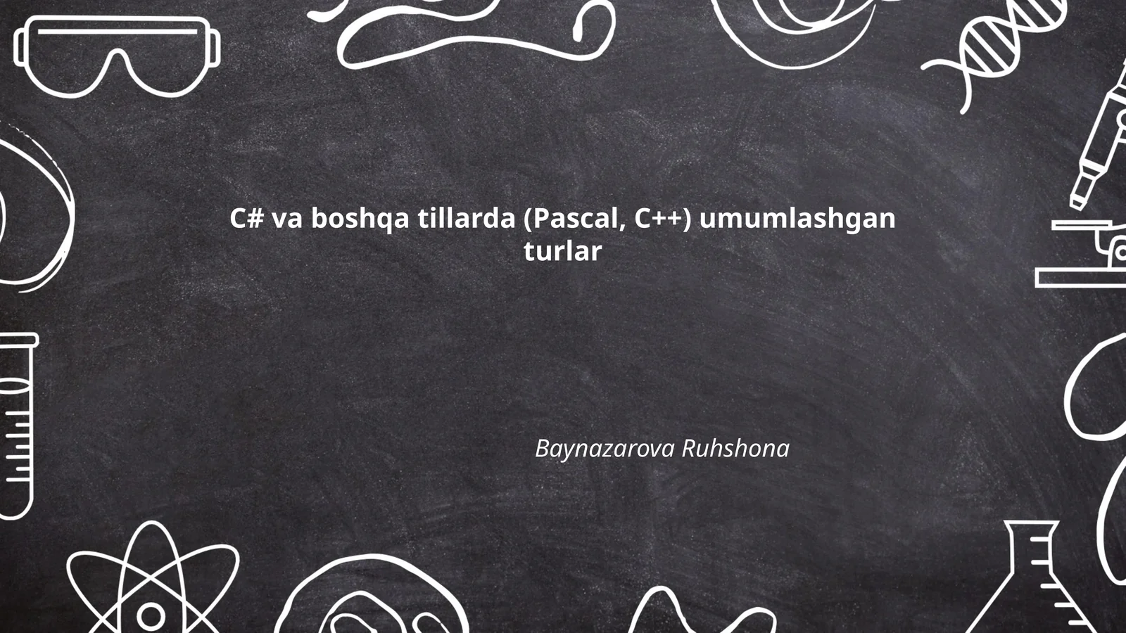 Ma'lumot turlari (Data Types)