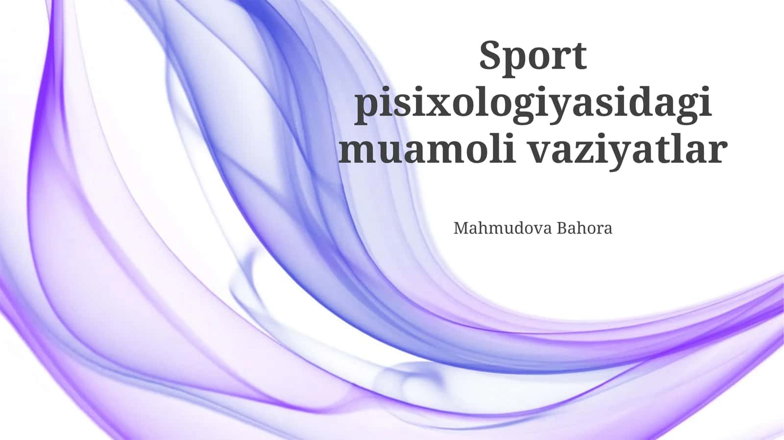 Sportchilarning ruhiy salomatligi muammolari