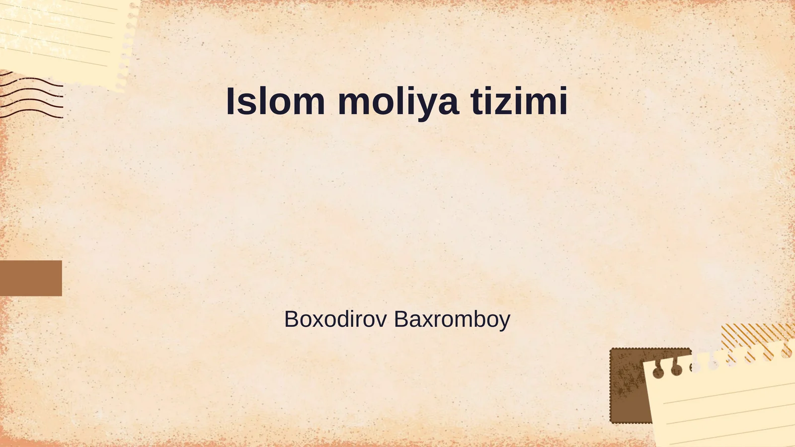 Islom moliya tizimi