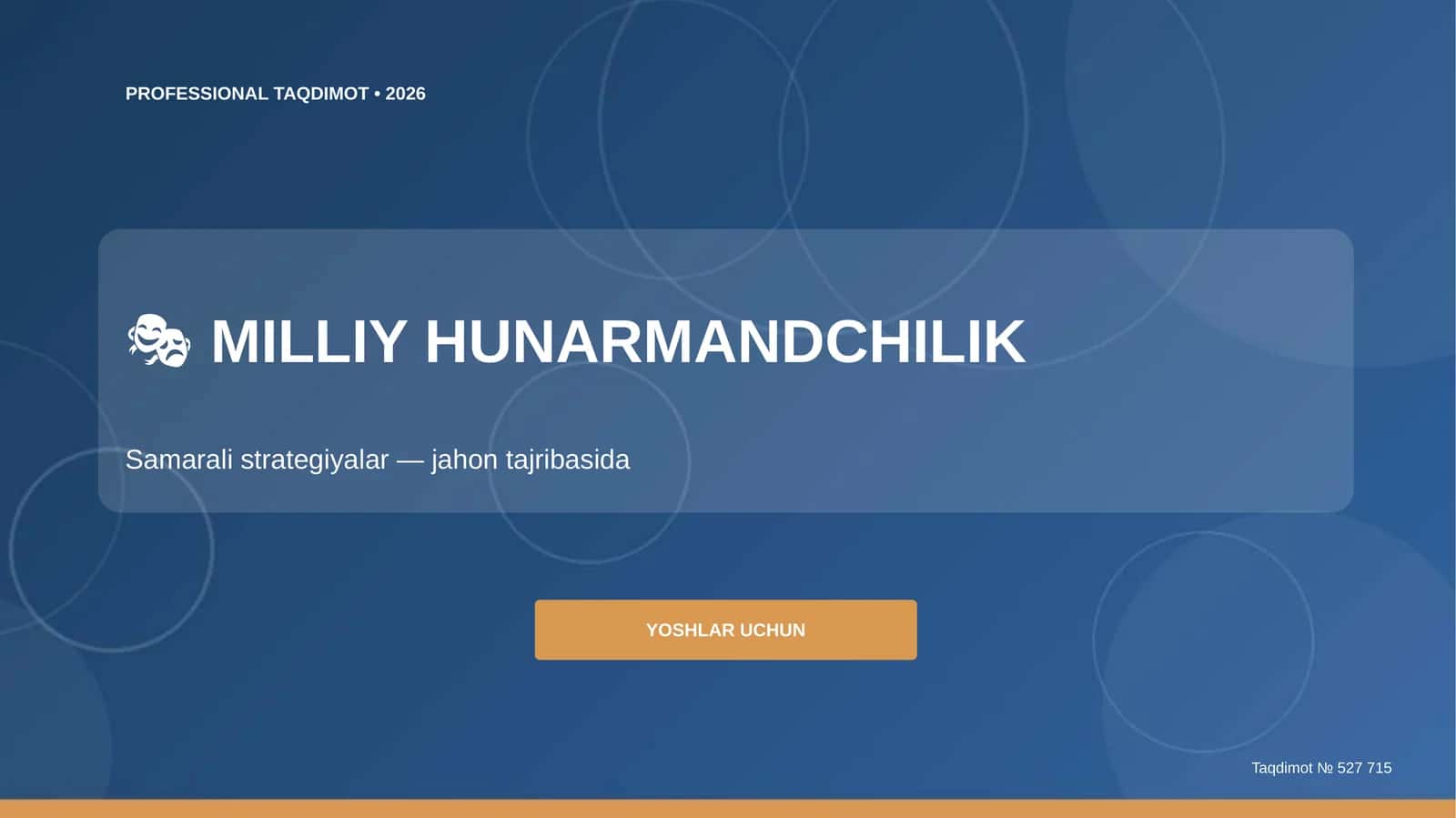 Milliy hunarmandchilik: samarali strategiyalar (jahon tajribasida) [yoshlar uchun]