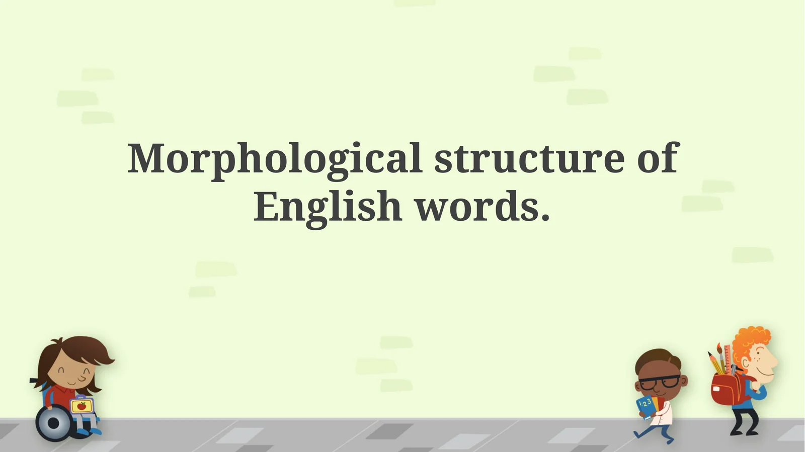 Morphological structure of English words