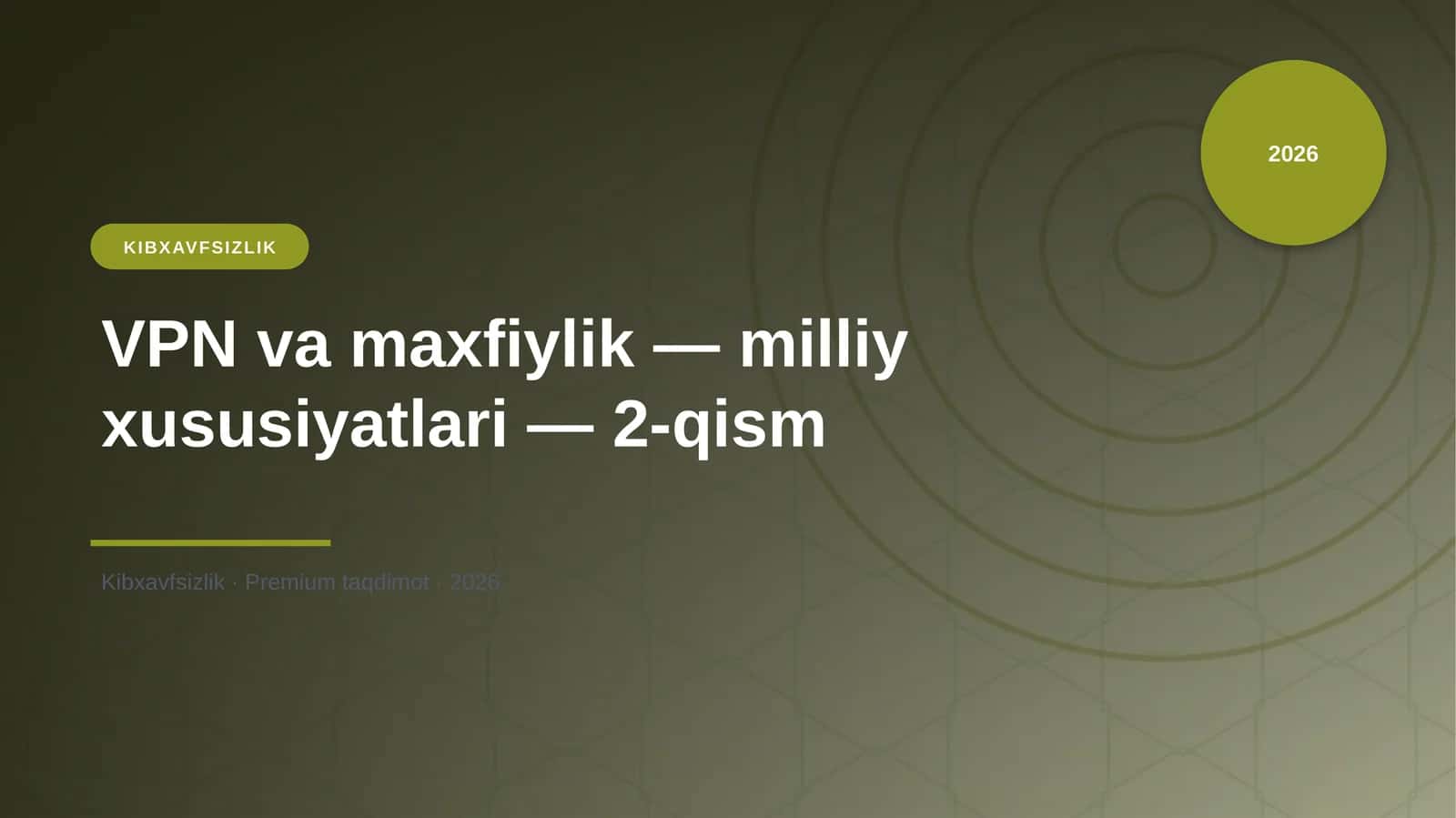 VPN va maxfiylik — milliy xususiyatlari — 2-qism