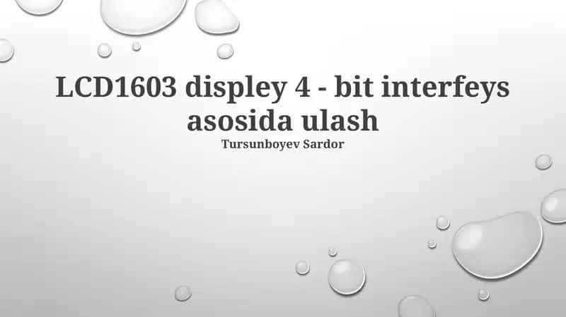 LCD1603 displey