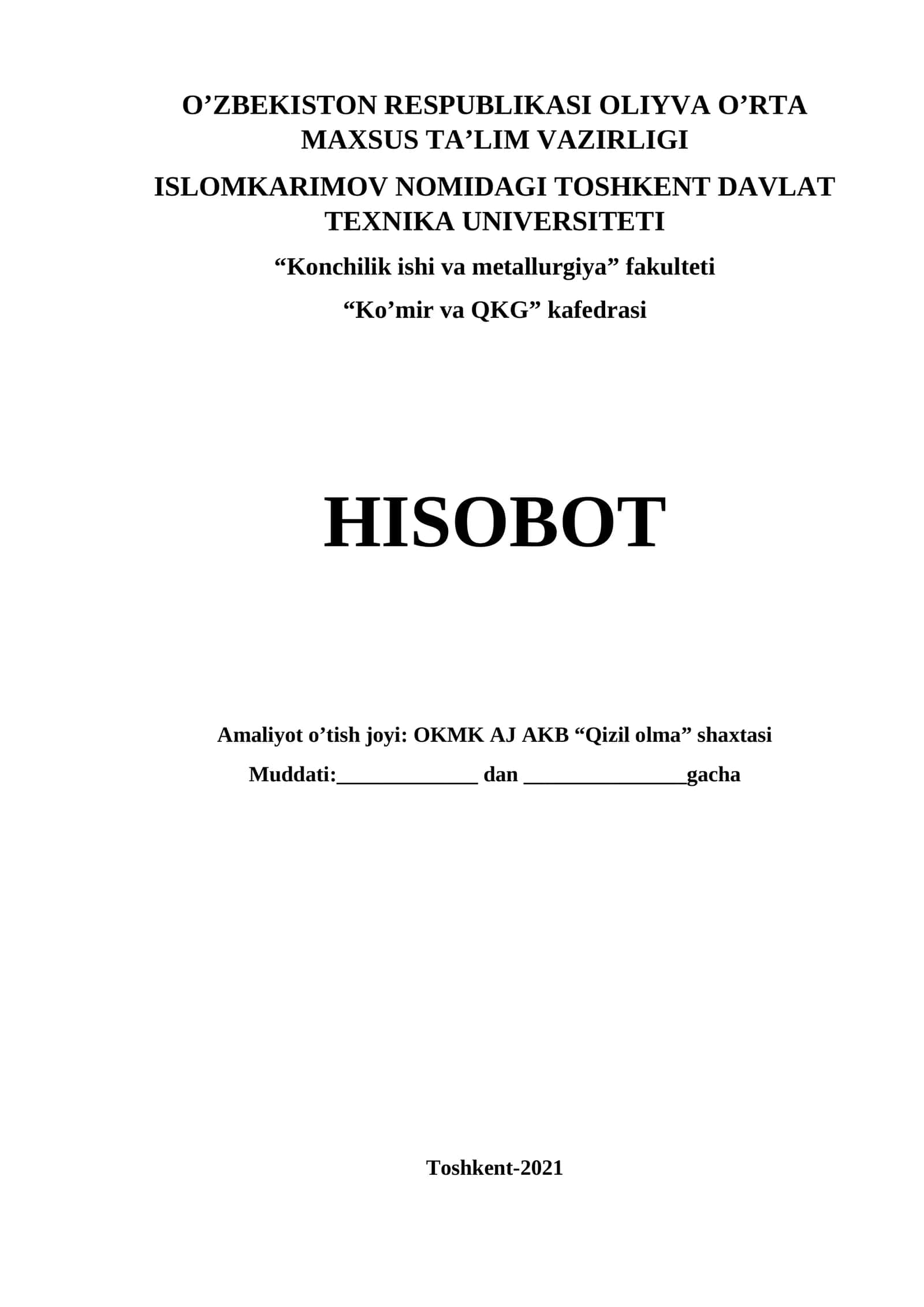 HISOBOT