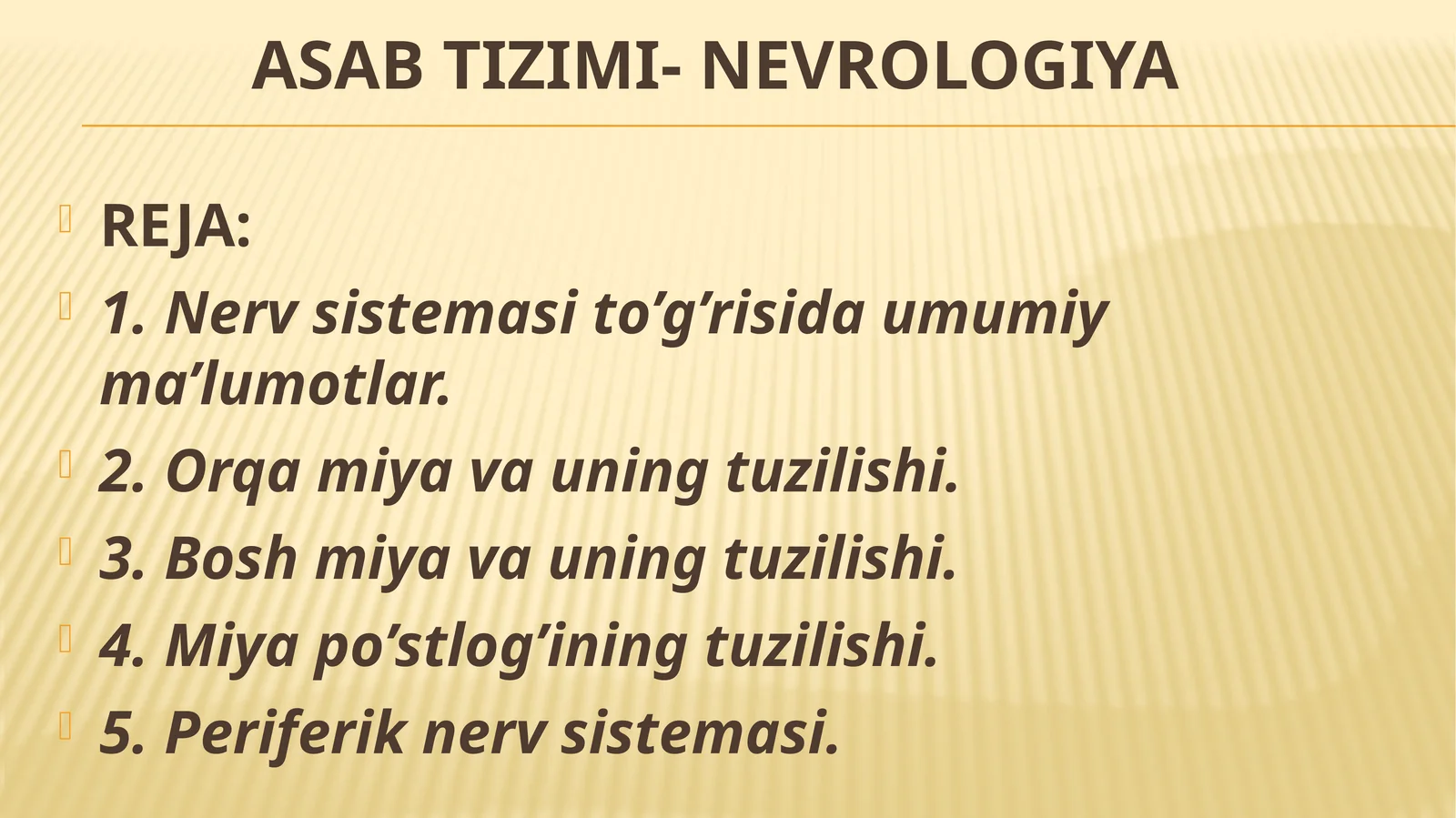 Asab tizimi-nevrologiya