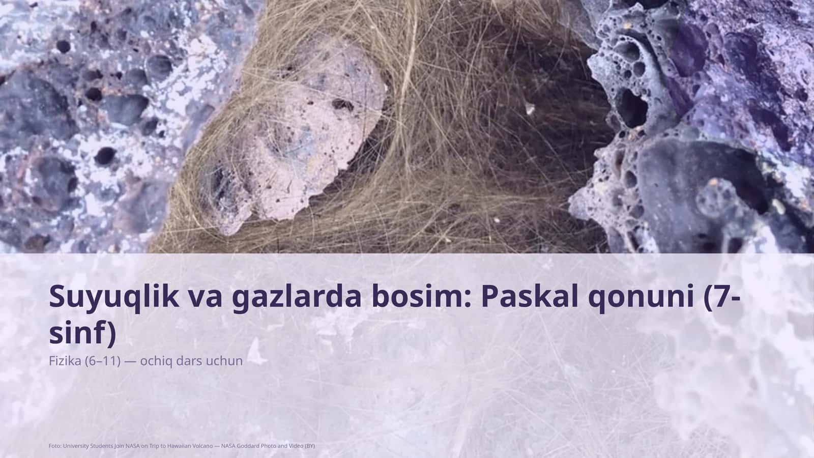 Suyuqlik va gazlarda bosim: Paskal qonuni (7-sinf)