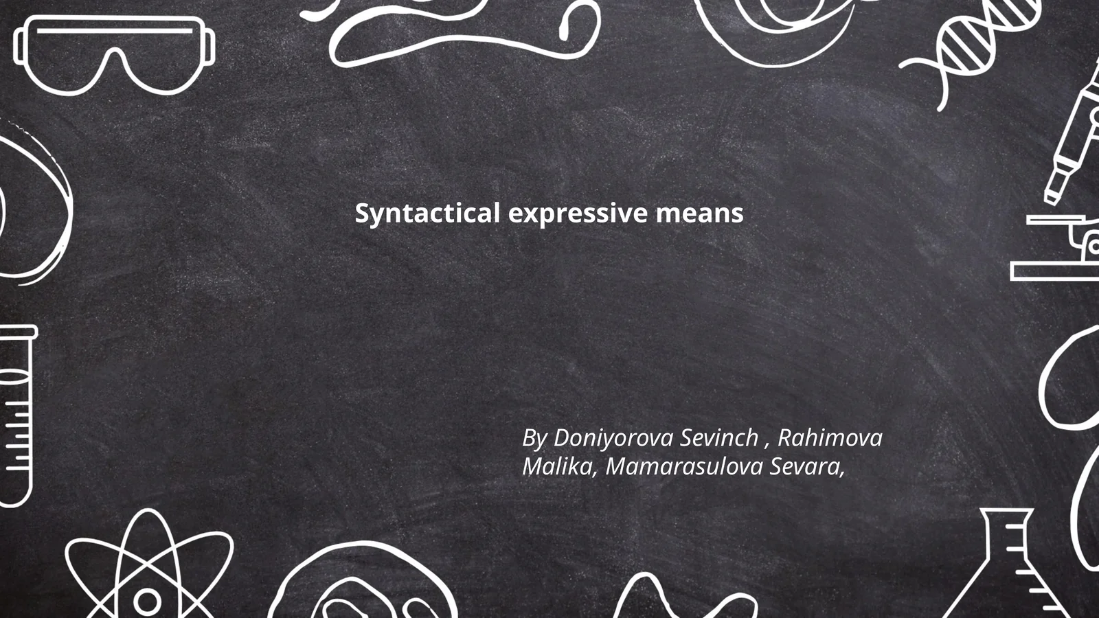 Syntactical expressive means