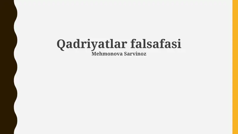 Qadriyatlar falsafasi