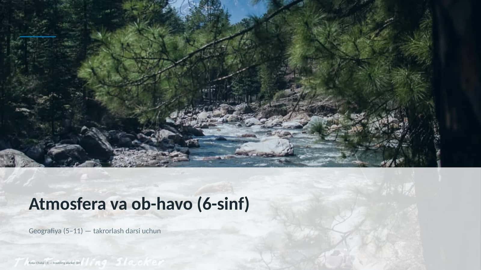 Atmosfera va ob-havo (6-sinf)