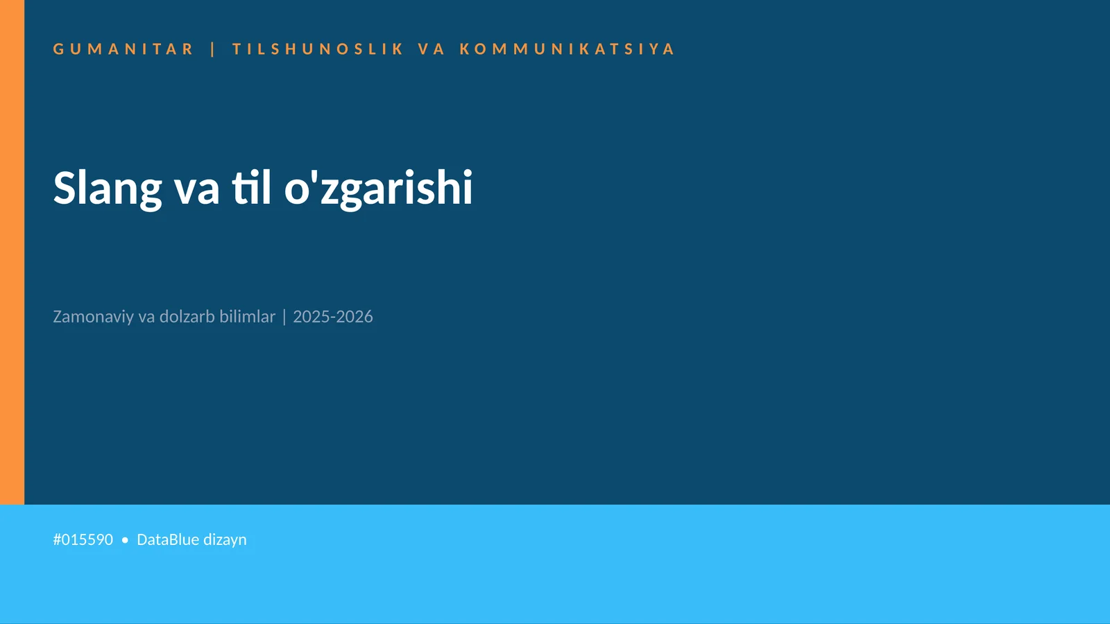 Slang va til o'zgarishi