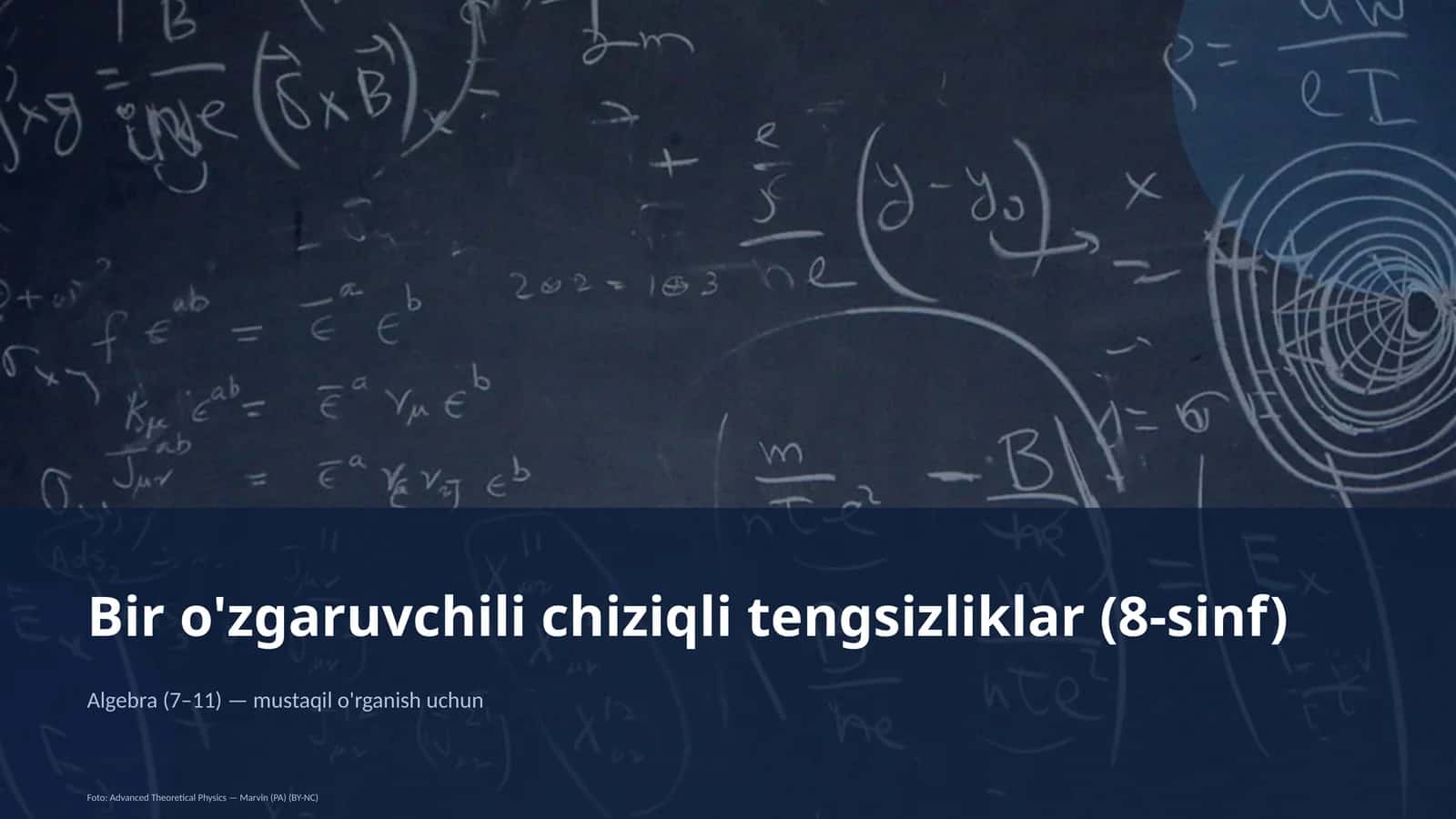 Algebra (7–11) — mustaqil o'rganish uchun