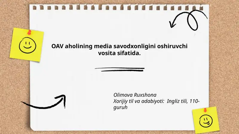 OAVning media savodxonlikni oshirish