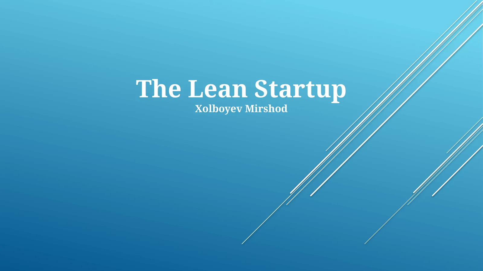Lean Startup
