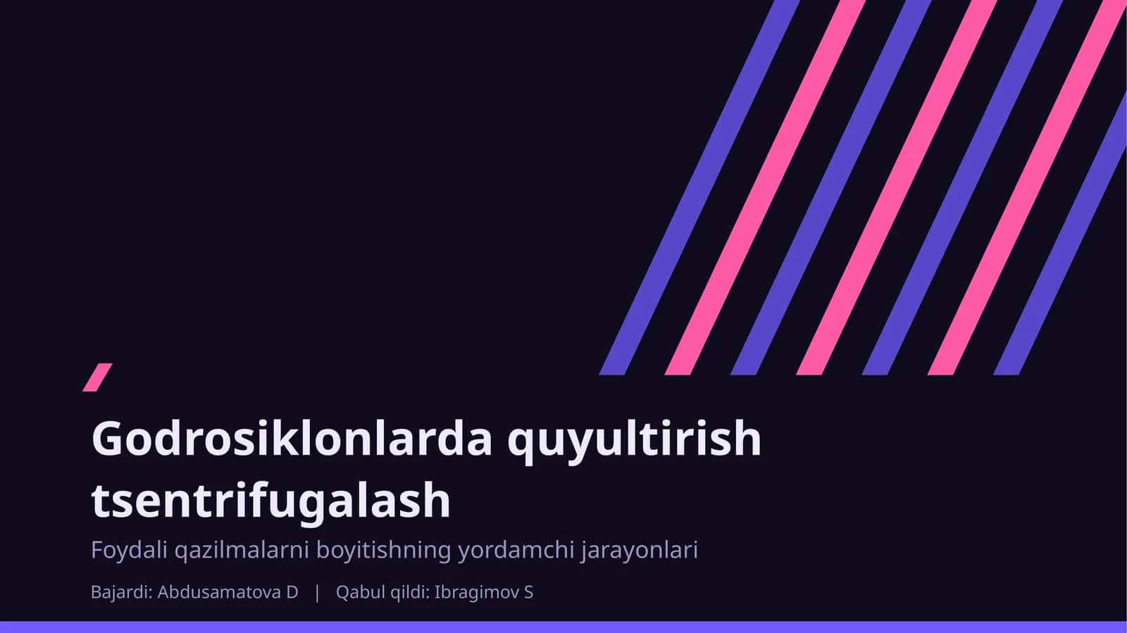 Gidrosiklonlar tuzilishi va ishlash prinsipi