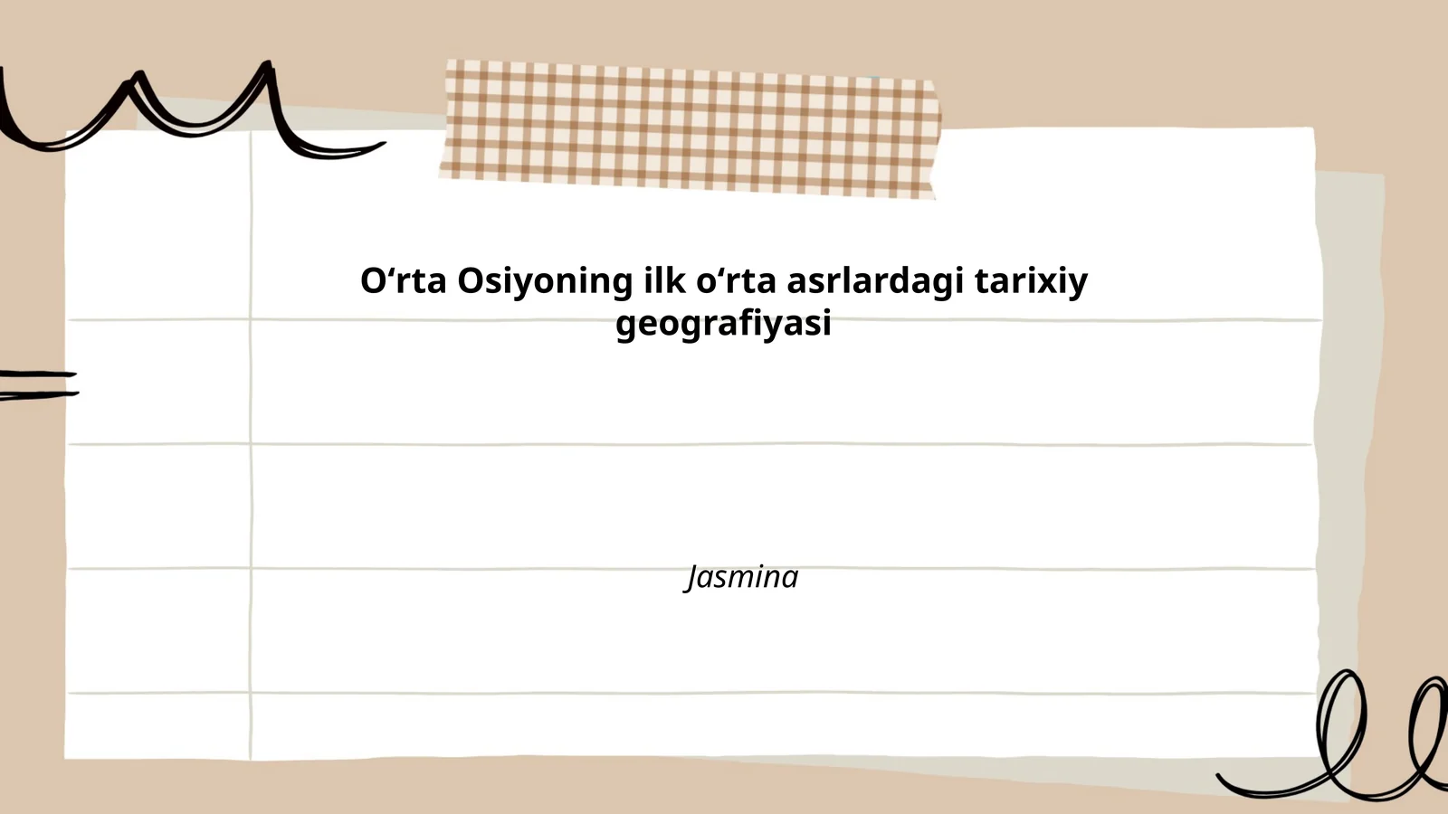 Oʻrta Osiyoning ilk oʻrta asrlardagi tarixiy geografiyasi