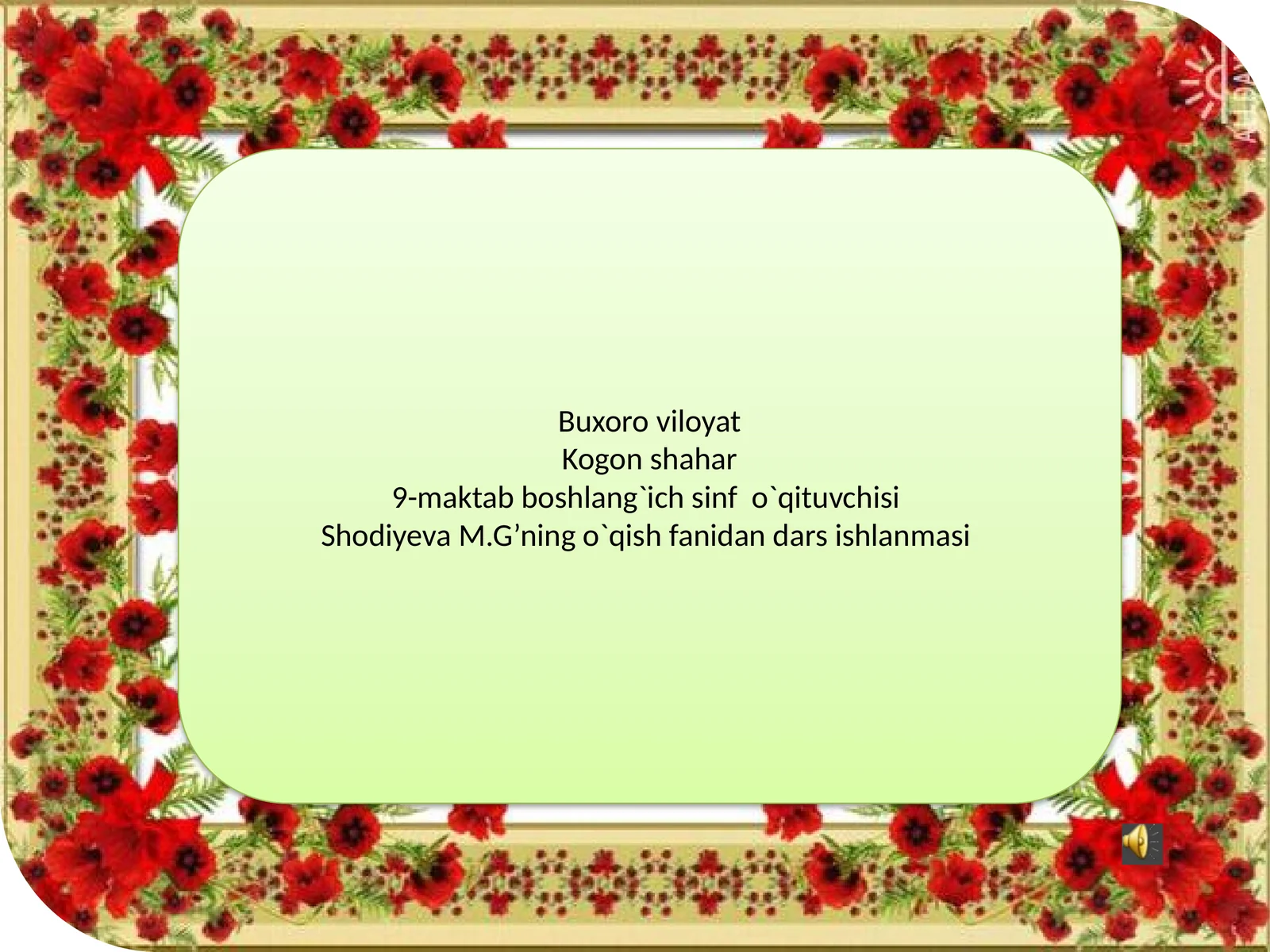 o'qish fanidan dars ishlanmasi