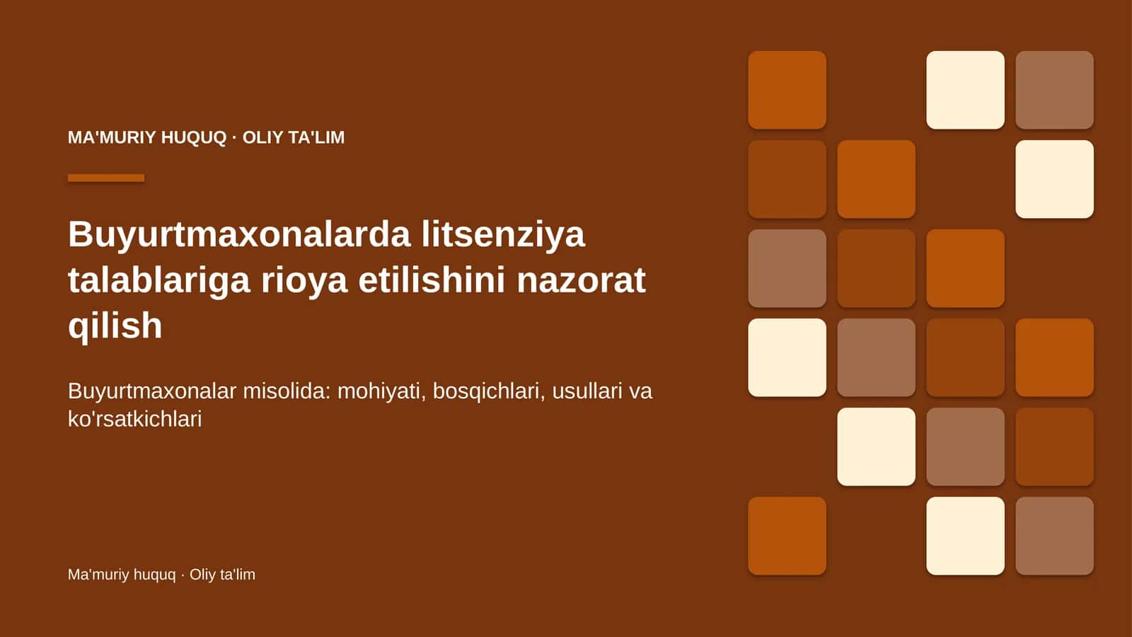 buyurtmaxonalarda litsenziya talablariga rioya etilishini nazorat qilish 7843