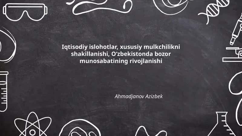 Iqtisodiy islohotlar, xususiy mulkchilikni shakillanishi, Oʻzbekistonda bozor munosabatining rivojlanishi