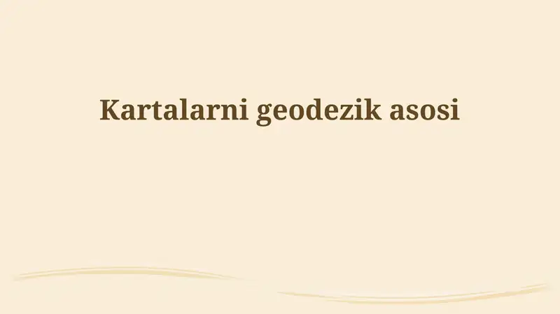 Kartalarni geodezik asosi
