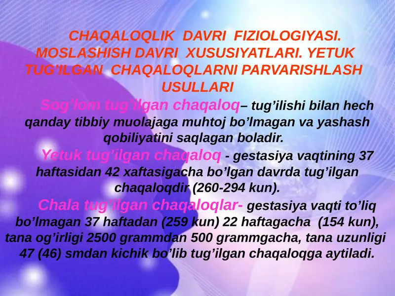 Yurak poroklari (nuqsonlari). Porok turlari, ularda qon aylanishning asosiy ko’rinishlari