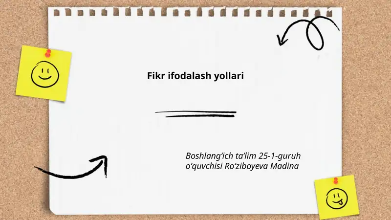 Og'zaki fikr ifodalash usullari