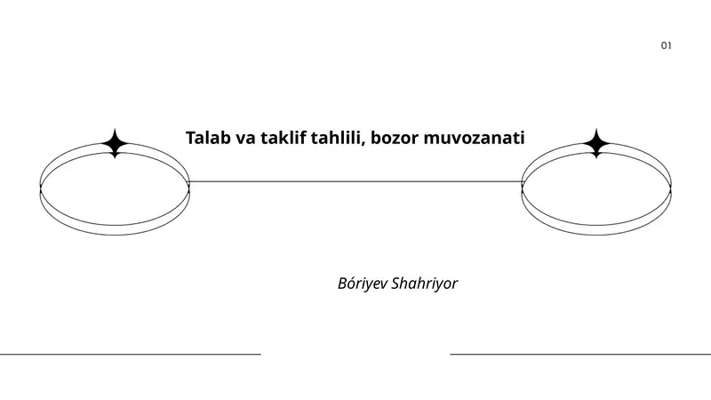 Talab va taklif tahlili, bozor muvozanati