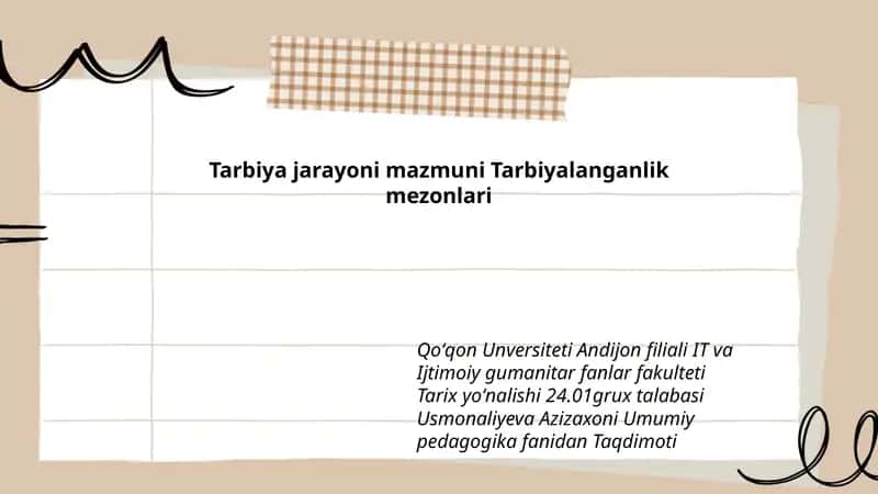 Umumiy pedagogika fanidan Taqdimoti