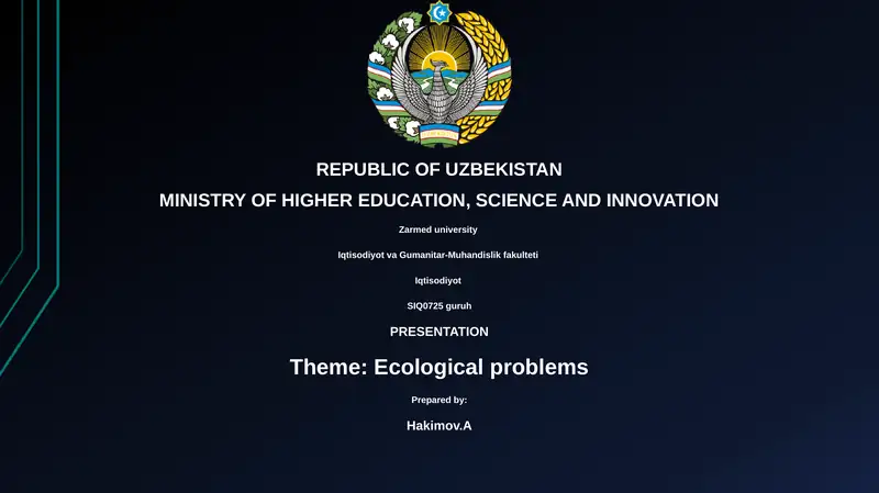 Ecological problems Presentation