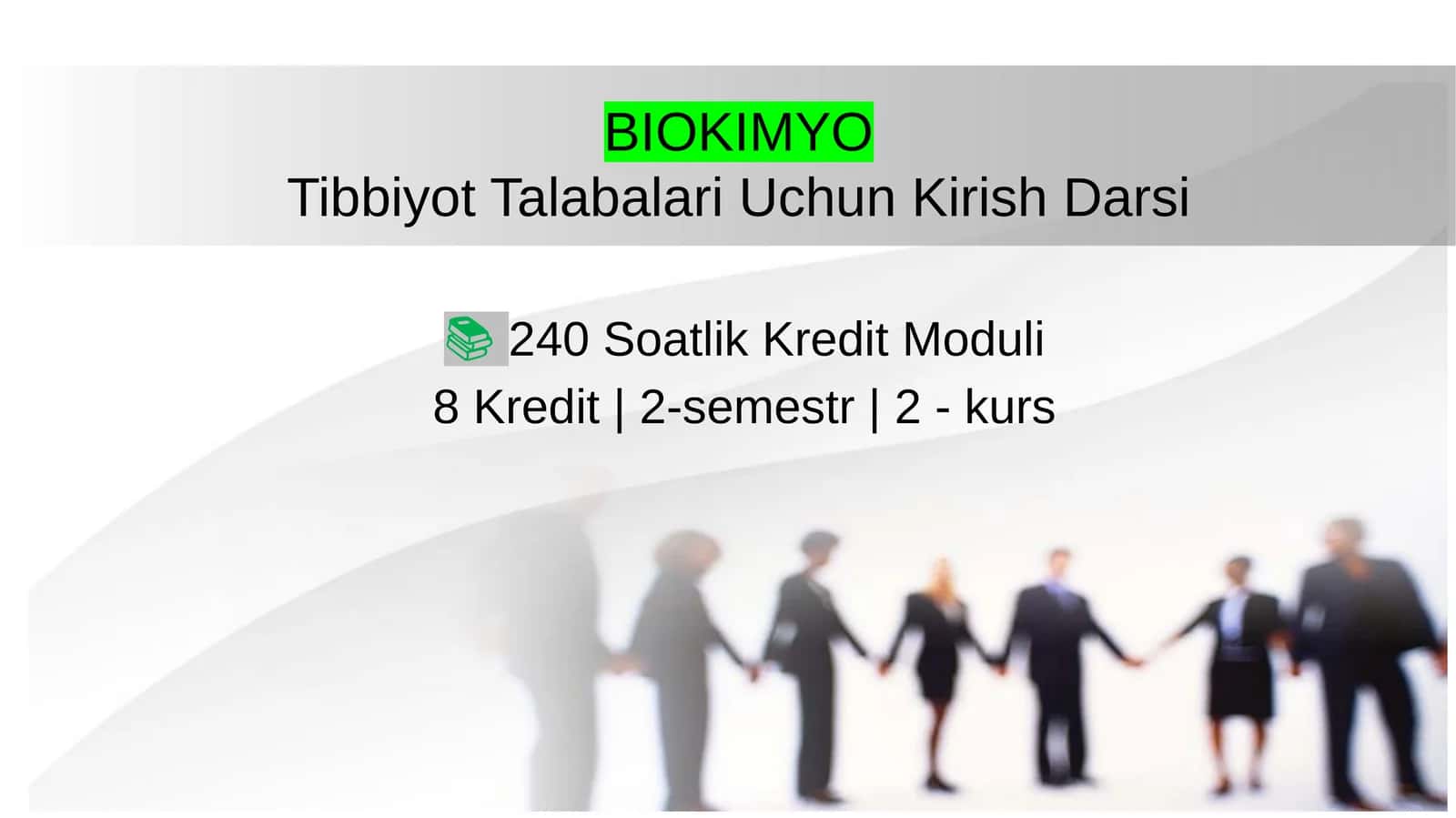 Biokimyo fani haqida umumiy tushuncha