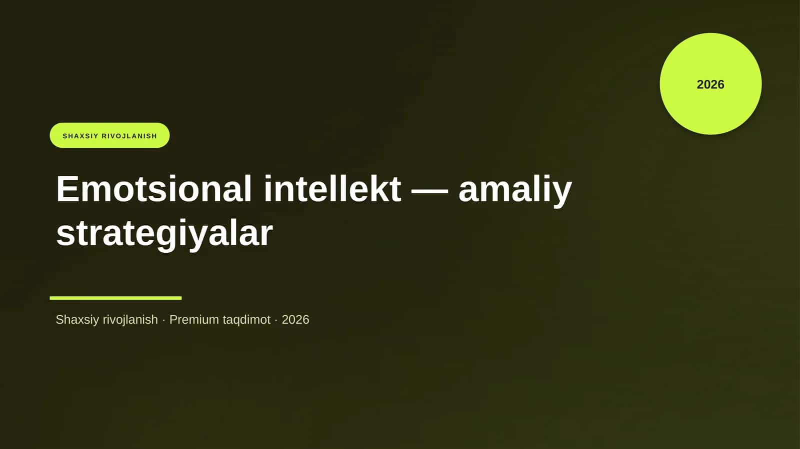 Emotsional intellekt — amaliy strategiyalar