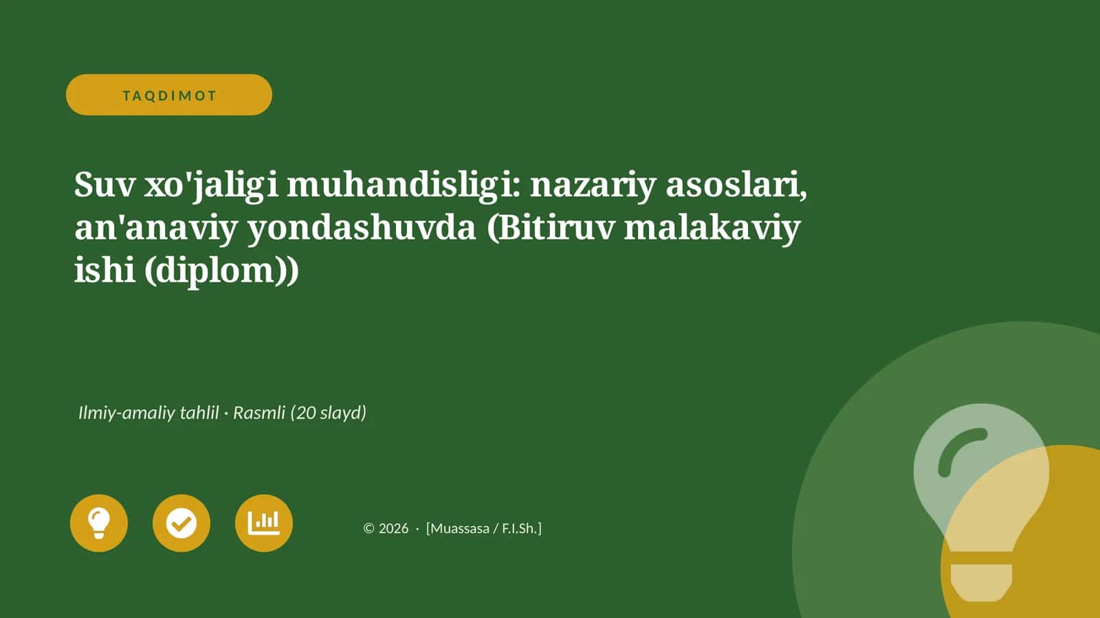 Suv xo'jaligi muhandisligi: nazariy asoslari